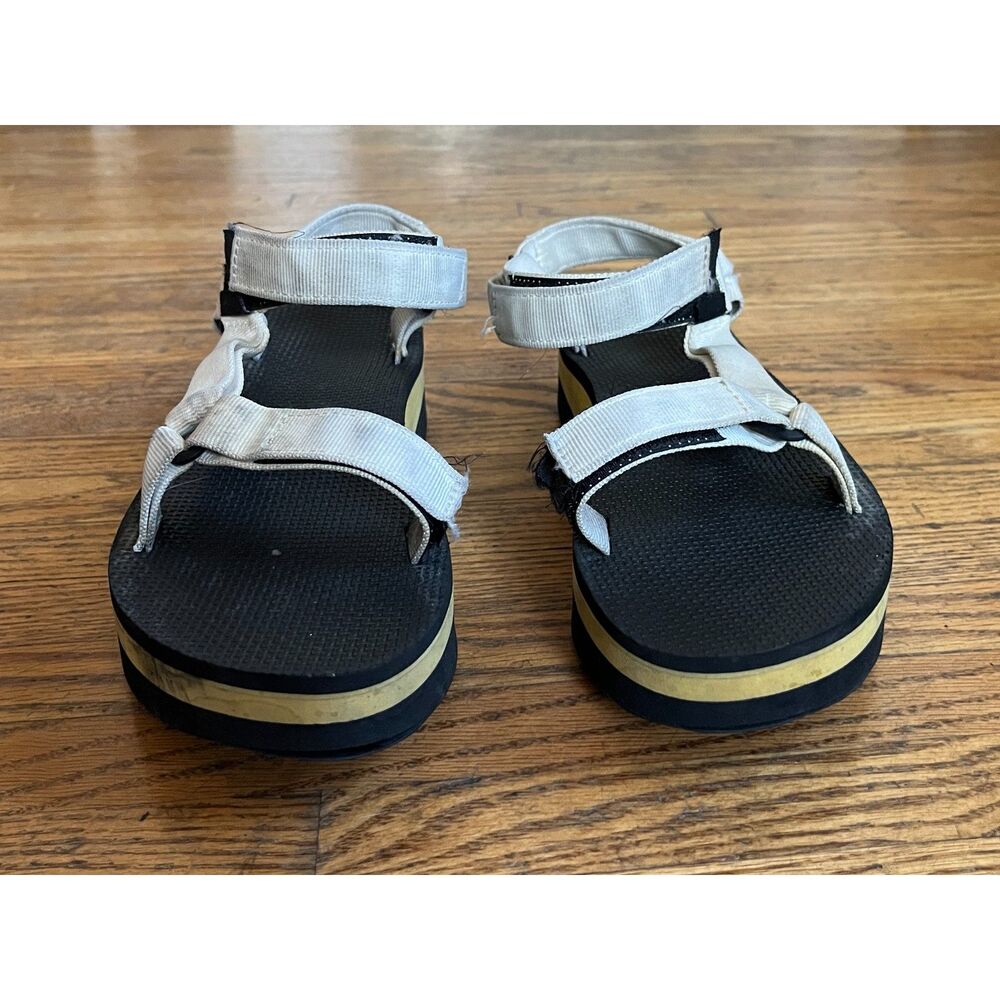 TEVA White Platform Strappy Sandals Shoes  Women's Size 40.5